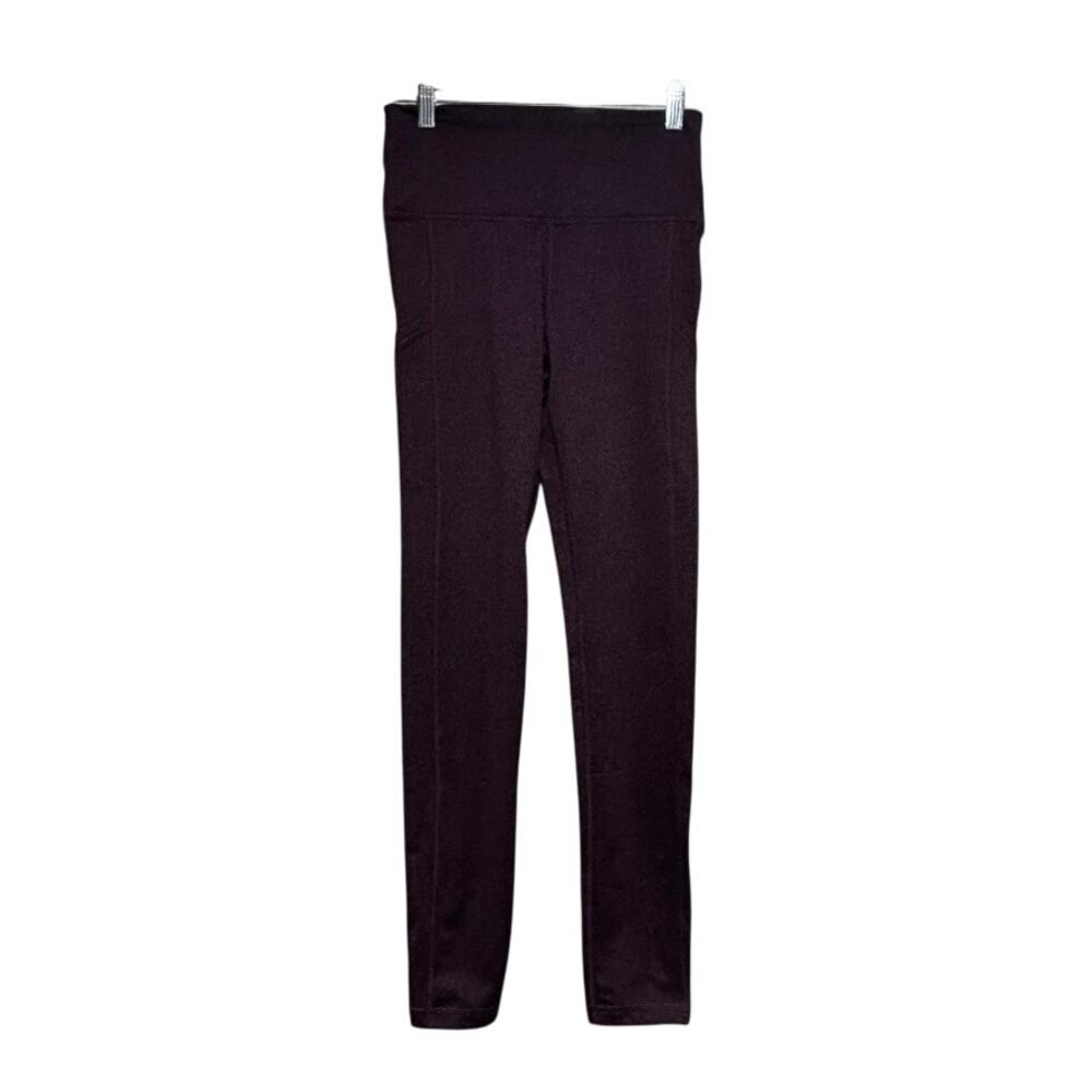 Aerie Womens Medium M Heather Maroon Chill Play Move High Waist Pocket Leggings